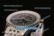 Breitling Montbrillant Datora Chrono Swiss Valjoux 7751 Automatic Steel Case/Bracelet with Black Dial and Stick Markers - 1:1 Original (J12)