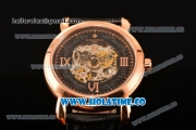 Vacheron Constantin Malte Asia Automatic Rose Gold Case with Black Skeleton Dial and Roman Numeral Markers