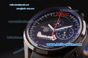 Tag Heuer Mikrogirder 10000 Chrono Miyota OS10 Quartz PVD Case with Black Rubber Strap and Black Dial -Red Second Hand