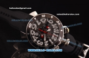 Gaga Milano Chrono 48 Miyota OS20 Quartz PVD Bezel with Black Dial and White Numeral Markers