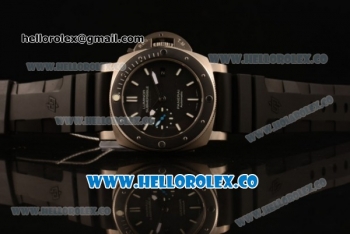 Panerai PAM1389 Luminor Submersible 1950 Amagnetic 3 Days Clone P.9010 Automatic Steel Case with Ceramic Bezel Black Dial and Black Rubber Strap - 1:1 Original (ZF)