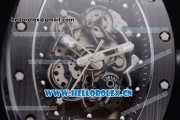 Richard Mille RM 055 Miyota 9015 Automatic PVD Case with Skeleton Dial and Black Rubber Strap Dot Markers