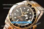 Rolex GMT-Master Vintage Black Dial With Black Bezel 2813 Auto Two Tone Jubilee