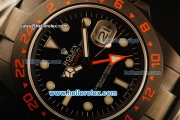 Rolex Explorer Automatic Full Steel with Black Dial and Red Outer Markers -ETA Coating