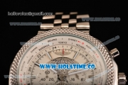 Breitling Bentley B05 Unitime Chrono Miyota OS20 Quartz Steel Case/Strap with White Dial and Silver Stick Markers