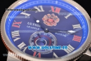 Ulysse Nardin Imperial St. Petersburg Maxi Marine Chronometer Enamel Limited Edition Auotmatic Steel Case with Blue Dial and Roman Numeral Markers