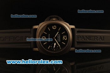 Panerai Luminor Marina Pam 004 Swiss ETA 6497 Manual Winding Movement PVD Case with Luminous Markers and Black Rubber Strap - 1:1 Original