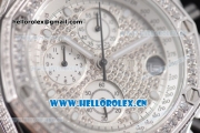 Audemars Piguet Royal Oak Offshore Seiko VK67 Quartz Steel/Diamonds Case with Diamonds Dial and Arabic Numeral Markers