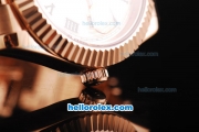 Rolex Day-Date II Swiss ETA 2836 Automatic Movement Full Rose Gold with Rose Gold Dial and Roman Numeral Hour Markers