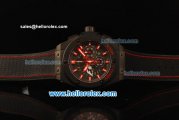 Hublot King Power F1 Monza Chronograph Swiss Valjoux 7750 Automatic Movement PVD Case with Skeleton Dial and Black Strap