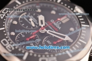 Omega Seamaster Diver 300M Chrono Asia Valjoux 7753 Automatic Steel Case with Black Ceramic Bezel and White Markers - 1:1 Original (Z)