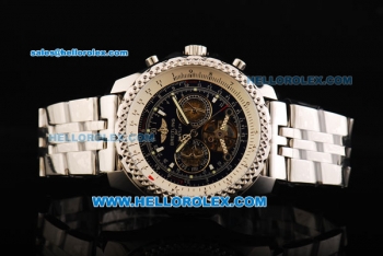 Breitling for Bentley Tourbillon Automatic Movement Steel Case with Black Dial and Steel Honeycomb Bezel