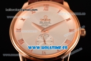 Omega De Ville Co-Axial Asia Automatic Rose Gold Case with White Dial and Roman Numeral Markers