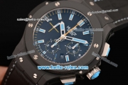 Hublot Big Bang Swiss Valjoux 7750 Automatic PVD Case with Ceramic Bezel and Black Dial