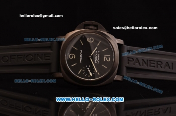 Panerai Special Edition 2002 Luminor Marina Left Handed Swiss ETA 6497 Manual Winding PVD Case with Black Dial and Black Rubber Strap - 1:1 Original