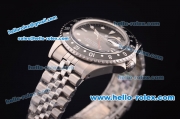 Rolex GMT Master Vintage Swiss ETA 2836 Automatic Full Steel with PVD Bezel and Black Dial