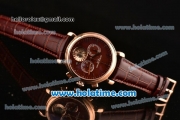 Vacheron Constantin Patrimony Chrono Miyota OS20 Quartz Rose Gold Case with Brown Dial and Roman Numeral Markers