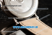 Breguet Classique Japanese Miyota 9015 Automatic Movement Steel White Dial and Roman Numeral Markers Leather Strap (FF)