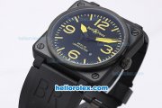 Bell & Ross BR 03-92 Automatic Movement with Black Case and Dial-Yellow Marking