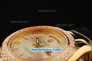 Rolex Day-Date Automatic Gold Case with Diamond Bezel and Diamond Marking-Small Calendar