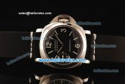 Panerai Luminor Marina Pam 177 Asia 6497 Manual Winding Steel Case with Black Grid Dial and Black Leather Strap