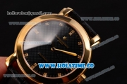 Vacheron Constantin Malte Swiss ETA 2824 Automatic Yellow Gold Case with Diamonds Markers and Black Dial