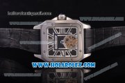 Cartier Santos Tourbillon Asia Automatic Steel Case with Black Dial and Roman Numeral Markers