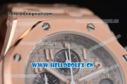 Audemars Piguet Royal Oak Offshore Seiko VK67 Quartz Rose Gold Case/Bracelet with Grey Dial and Arabic Numeral Markers