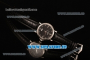 Patek Philippe Calatrava Miyota Quartz Steel Case with Black Dial and Diamonds Markers