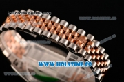 Rolex Datejust Swiss ETA 2836 Automatic Two Tone with Black MOP Dial and Diamonds Markers