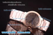 Cartier Ballon Bleu De Cartier Swiss ETA Quartz Full Rose Gold with Brown Dial and Roman Markers