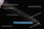 Vacheron Constantin Malte Tourbillon Asia Automatic Steel Case with Black Stick Markers and Blue Dial - Diamonds Bezel