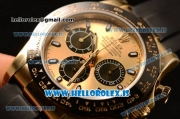 Rolex Daytona Yellow Gold Rolex 4130 Auto Rubber Best Edition 1:1 Clone Gold Dial Stick 116518LN