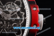 Richard Mille RM 35-01 RAFA Miyota 9015 Automatic PVD Case with Skeleton Dial and White Rubber Strap Dot Markers