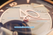 Parmigiani Kalpa XL Swiss Tourbillon Manual Winding Movement Rose Gold Case with Brown Leather Strap