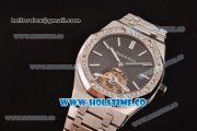 Audemars Piguet Royal Oak 41MM Swiss Tourbillon Manual Winding Full Steel with Diamonds Bezel and Black Dial (FT)