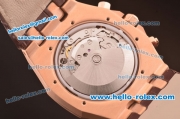 Audemars Piguet City of Sails Chronograph Swiss Valjoux 7750 Movement Rose Gold Case with White Dial