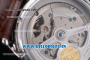 IWC Portuguese Tourbillon Asia ST25 Automatic Steel Case with Brown Dial Arabic Numeral Markers and Brown Leather Strap