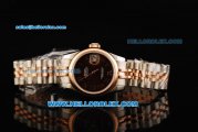 Rolex Datejust Oyster Perpetual Automatic Movement Steel Case with Rose Gold Bezel and Two Tone Strap-Lady Model