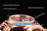 Rolex Datejust Swiss ETA 2671 Automatic Rose Gold Case with Pink Dial Stick Markers and Rose Gold Bracelet (BP)