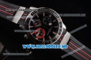 Ulysse Nardin Maxi Marine Diver Miyota OS20 Quartz Steel Case with Black Dial and Stick Markers Black Rubber Strap