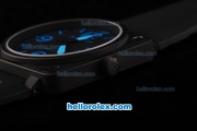 Bell & Ross BR 01-92 Swiss ETA 2836 Automatic Movement PVD Case with Black Dial and Blue Numeral/Stick Marker-Black Rubber Strap