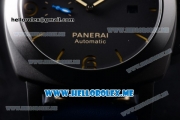 Panerai Luminor Marina 1950 3 Days PAM00394 Asia ST25 Automatic PVD Case with Black Dial and Blue Leather Strap Stick/Arabic Numeral Markers