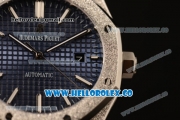 Audemars Piguet Royal Oak 41MM Clone Calibre AP 3120 Automatic Full Steel with Blue Dial and Stick Markers (EF)