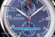IWC Portugieser Yacht Club Asia ST25 Automatic Steel Case with Black Dial Black Leather Strap and Arabic Numeral Markers