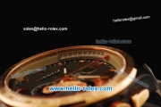 Tag Heuer Grand Carrera Calibre 36 Chronograph Quartz Movement PVD Case with Rose Gold Bezel and PVD Strap