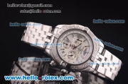 Breitling Chronomat B01 Chronograph Miyota Quartz Full Steel with White Dial