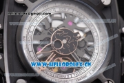 Hublot Masterpiece MP 08 Antikythera Sunmoon Asia 2813 Automatic PVD Case Skeleton Dial Grey Leather Strap and White Markers