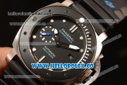 Panerai Luminor Submersible Black Bezel With Steel Case Automatic Rubber Strap Black Dial PAM00683