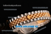 Rolex Datejust Swiss ETA 2836 Automatic Two Tone Case with Diamonds Bezel Gold Dial and Diamonds Markers (BP)